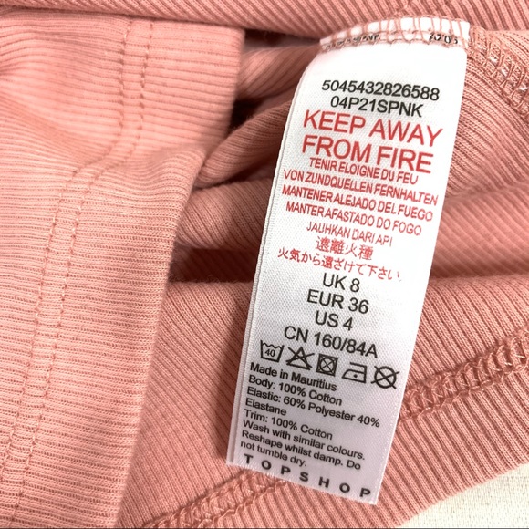 NWT Topshop Pink Ruched Crop Top size 4 - Picture 6 of 8